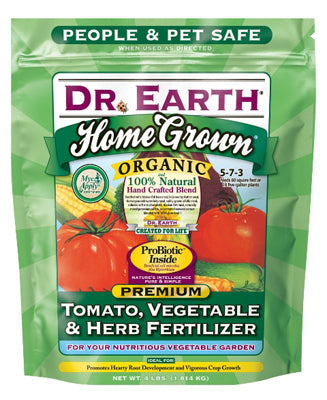 Dr. Earth 704P Organic & Natural Tomato, Vegetable & Herb Fertilizer 4-6-3, 4 Lb