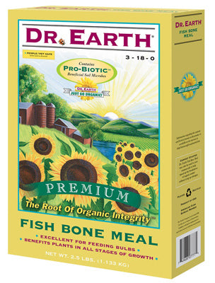 Dr. Earth 722 Fish Bone Meal 2.5 lb, 3-18-0