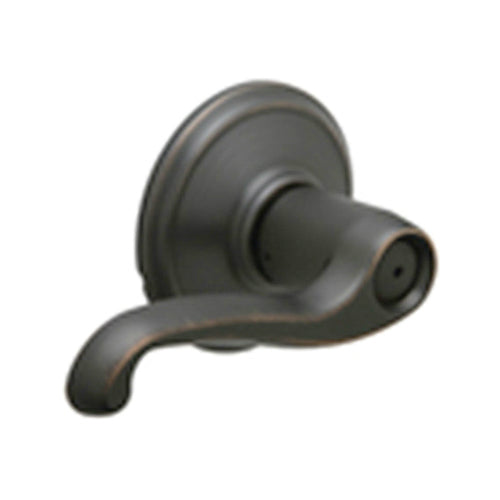 Schlage F40VFLA716 Flair Design Lever Privacy Lockset, Aged Bronze