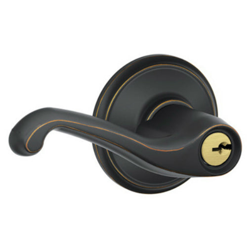 Schlage F51VFLA716 Flair Lever Design Entry Lockset, Aged Bronze