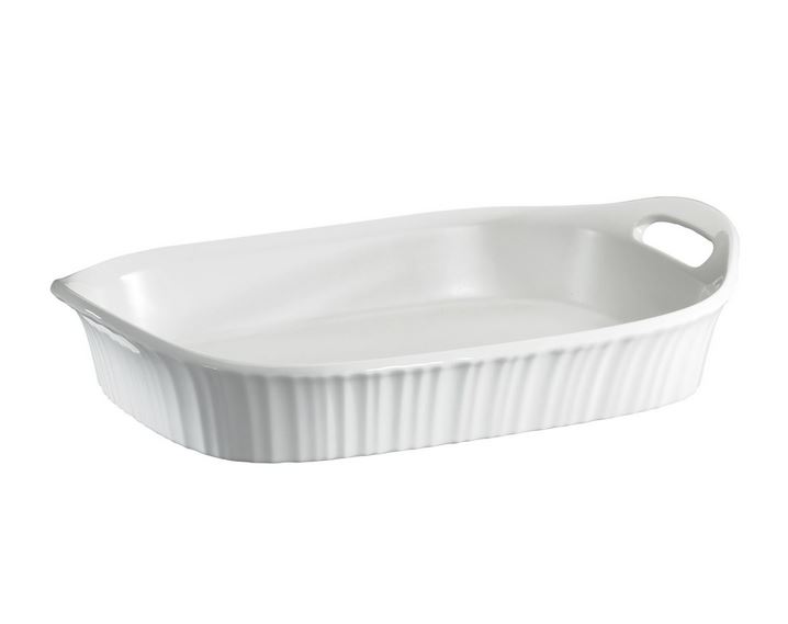 Corningware® 1105936 French White Oblong Casserole Dish, 3 Qt