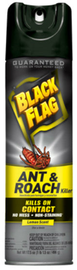 Black Flag® HG-11034 Aerosol Ant & Roach Killer, Lemon Scent, 17.5 Oz