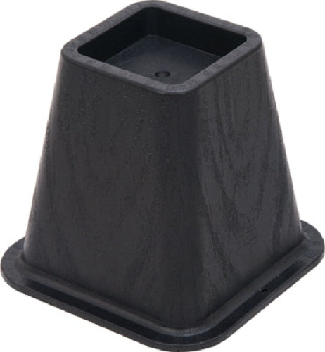 Shepherd Hardware 9523 Molded Bed Riser, 6-1/8", Black, 4-Pack