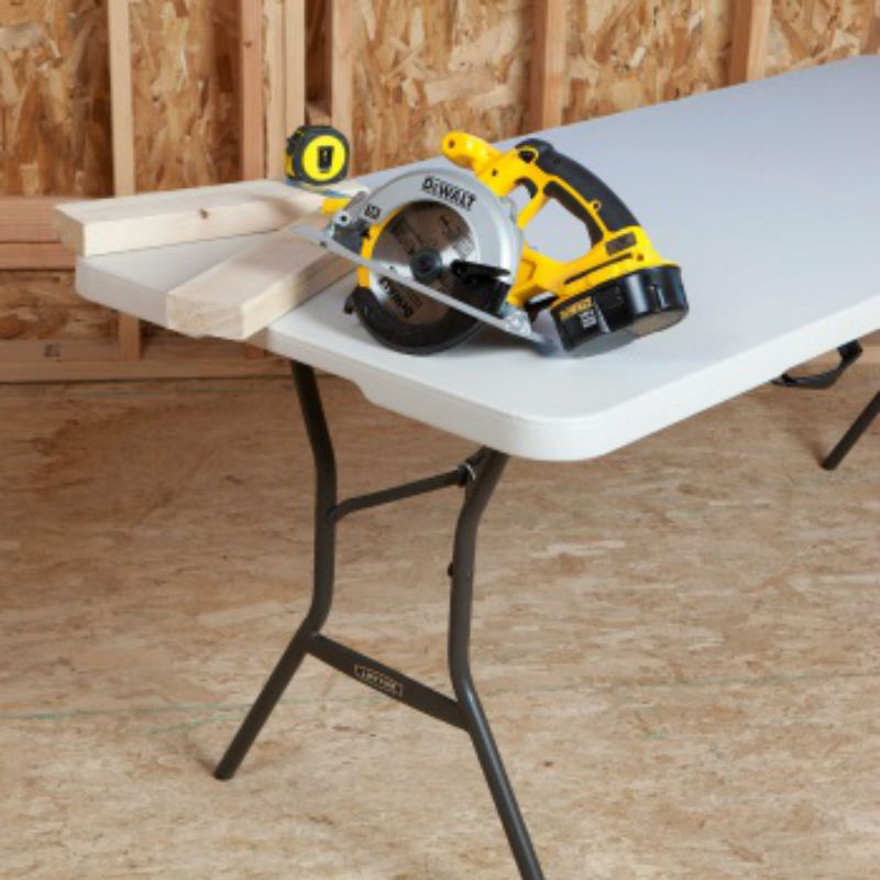 Lifetime 2924 Light Commercial Folding Table 30" x 72", White Granite