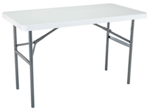 Lifetime 2940 Light Commercial Folding Table 24" x 48", White Granite