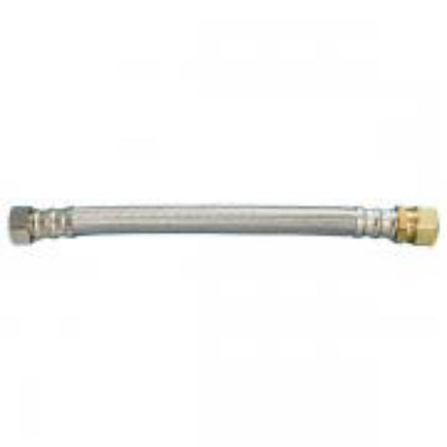 Homewerks® 7213-15-34-2 Braided Water Heater Connector, S. Steel, 7/8"x3/4"x15"