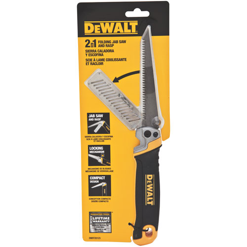 DeWalt® DWHT20123 Folding Jab Saw with Ergonomic Bi-Material Handle, 2-In-1 Design