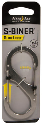 Nite Ize LSB4-11-R3 S-Biner SlideLock Double-Gated Carabiner #4, Stainless Steel