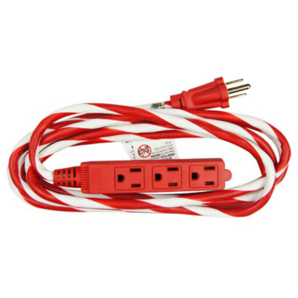 Master Electrician KAB2/KAB2F3 Candy Cane Cord, 10', Red & White