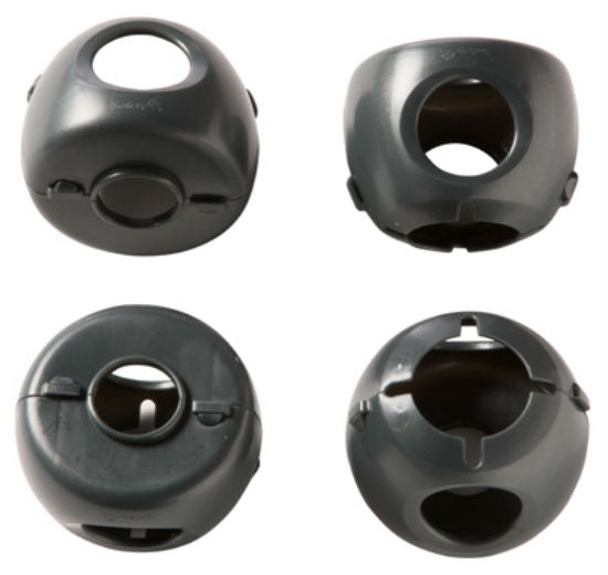 Safety 1St® HS199 Grip 'N Twist Door Knob Covers, Charcoal Color, 4-Pack
