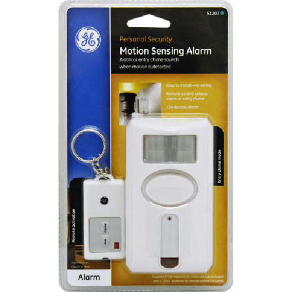 GE 51207 Wireless Motion Sensor Alarm with Keychain Remote