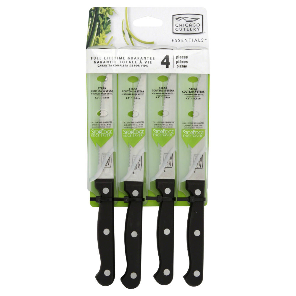 Chicago Cutlery® 1094283 Essentials® Steak Knife Set, 4-Piece
