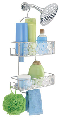 InterDesign® 31098 Bubbli Bath Shower Caddy, Clear/Silver