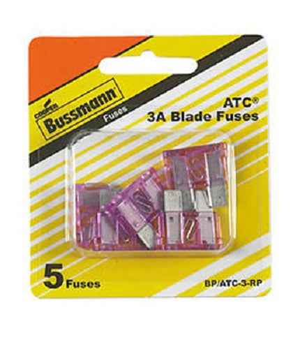 Cooper Bussmann BP/ATC-3-RP Fast Acting Blade Fuse, 3A