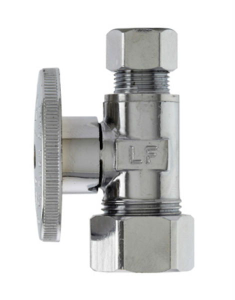 Master Plumber MP2068PCLF Straight Supply Stop Valve, 5/8" x 3/8" O.D, Chrome
