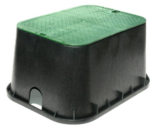 NDS 117BC Jumbo Valve Box with Overlapping Cover, 12" x 20", Black/Green