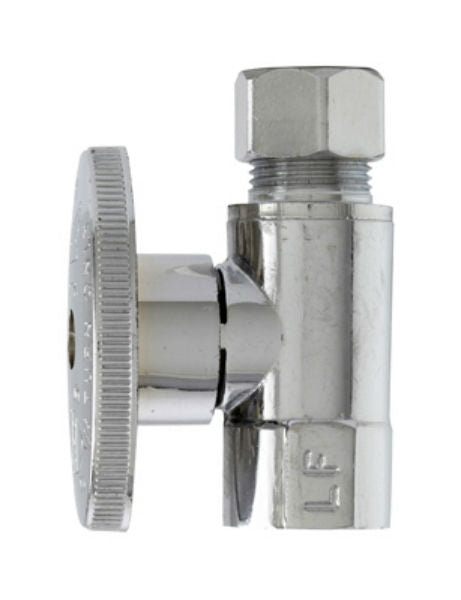 Master Plumber MP2055PCLF Straight Supply Stop Valve, 3/8" FIP x 3/8", Chrome