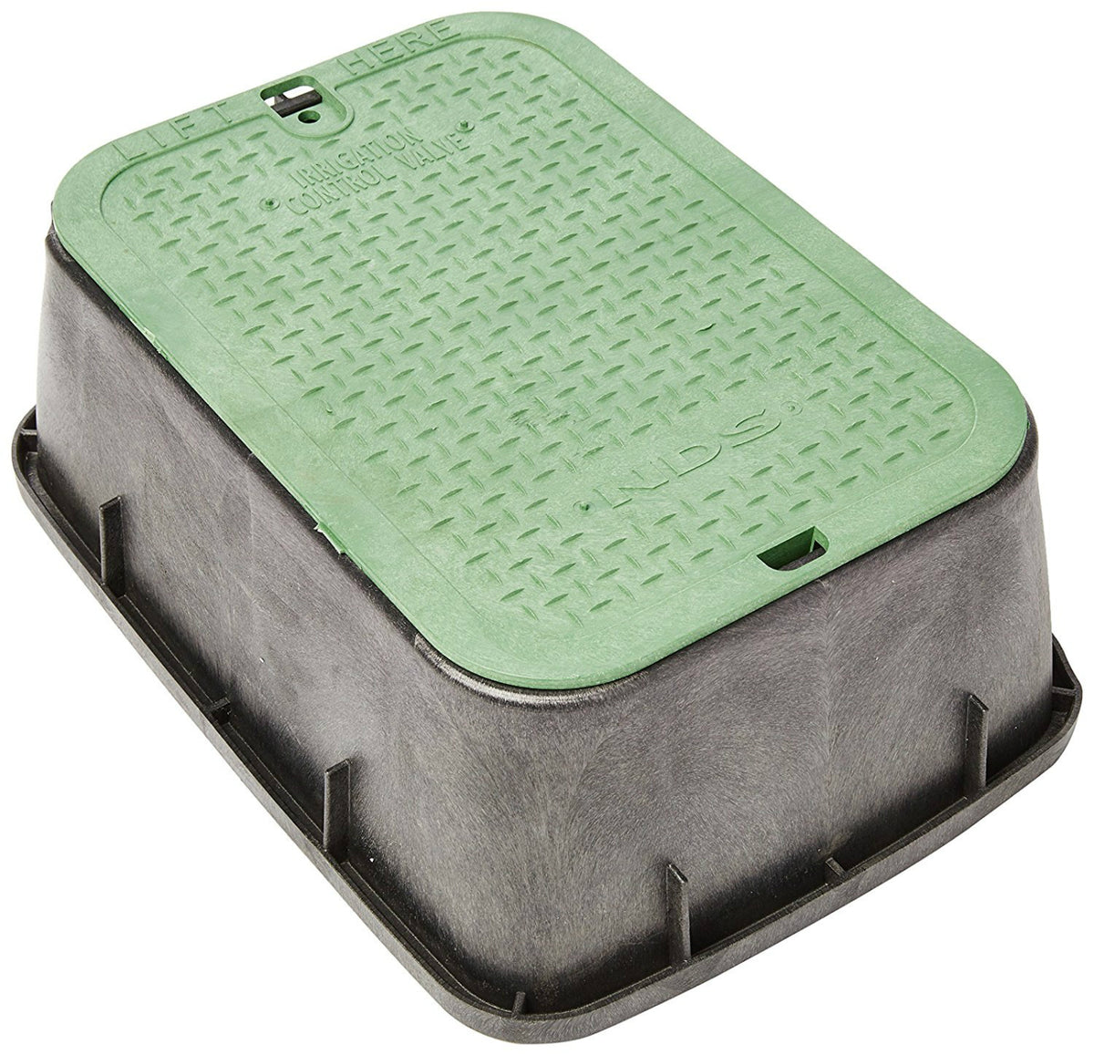NDS 115 Standard Series Black Extension Valve Box with Green Cover, 14"x19"x6"