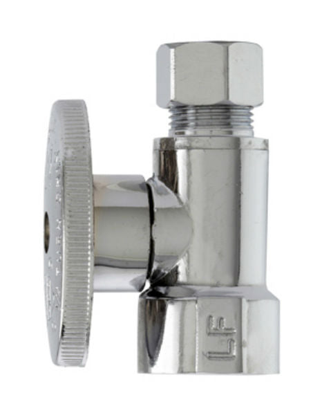 Master Plumber MP2058PCLF Straight Supply Stop Valve, 1/2" FIP x 3/8", Chrome