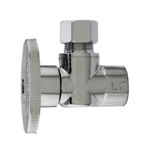 Master Plumber MP2047PCLF Angle Supply Stop Valve, 3/8" FIP x 3/8", Chrome