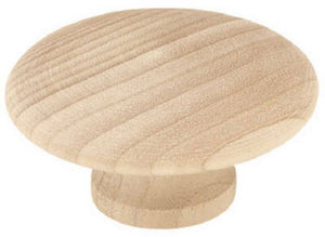 Liberty Hardware P10515C-BIR-C5 Round Wood Knob, 2" x 3/4", White Birch