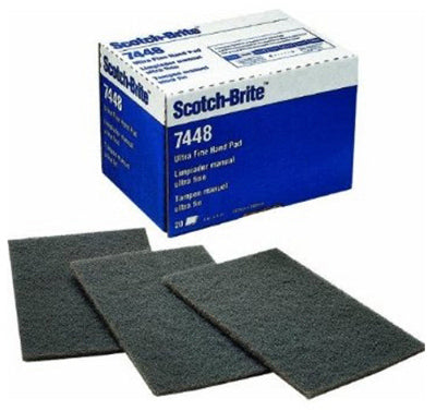 Scotch-Brite 7448 Sanding Hand Pad, Ultra Fine, Light Gray