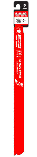 Diablo DS1214BF2 Steel Demon Bi-Metal Recip Blade for Metal,12" x 14/18 TPI,2-Pk