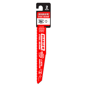 Diablo DS0608BFD2 Bi-Metal Recip Blade for Metal Demolition,6" x 8/10 Tooth,2-Pk