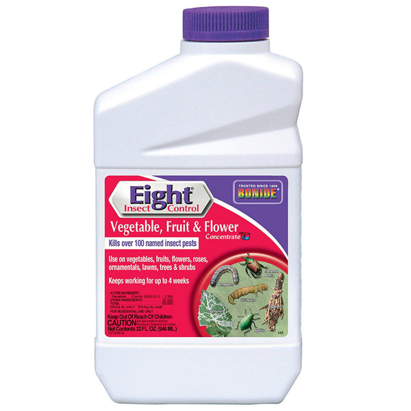 Bonide 443 Eight Insect Control for Vegetable/Fruit & Flower, Concentrated, 1 Qt