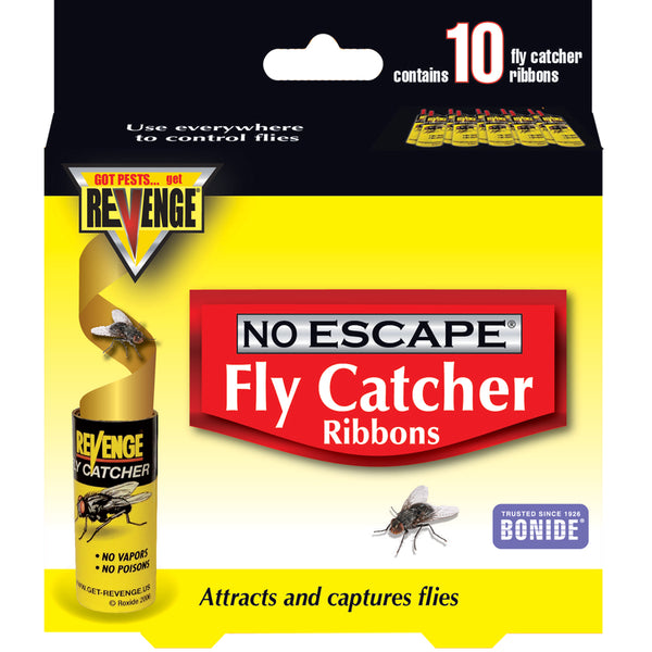 Bonide® 46125 Revenge® No Escape® Fly Catcher Ribbons, 10-Pack