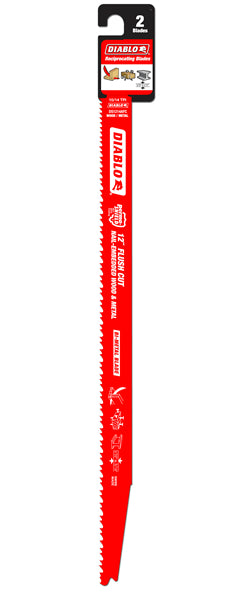 Diablo DS1214AFC2 Bi-Metal Reciprocating Saw Blade, 12" x 10/14 TPI, 2-Pack