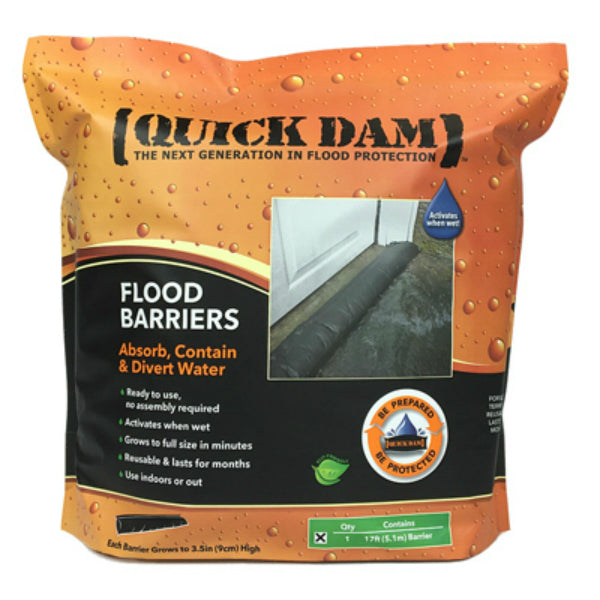 Quick Dam QD617-1 Flood Barrier Fabric, 6" x 17', Black