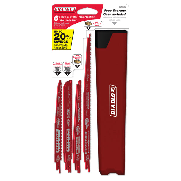 Diablo DS006S Reciprocating Steel/Demolition Blade Set, 6-Piece