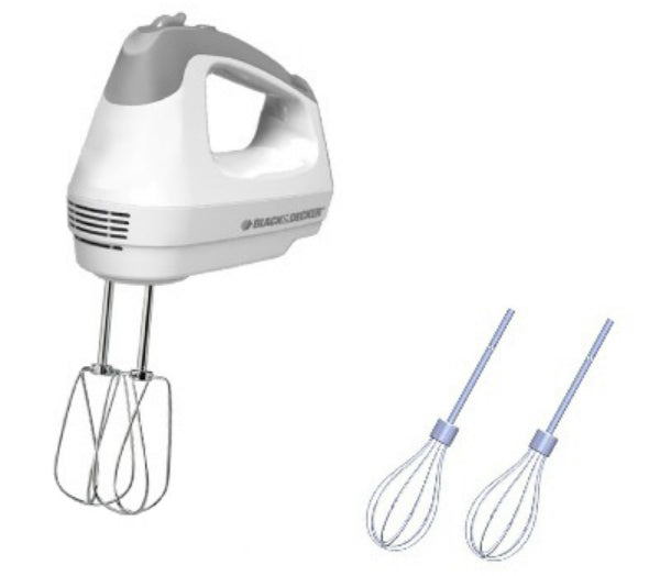 Black & Decker MX3000W Lightweight Hand Mixer, 5-Speed, 250 Watt