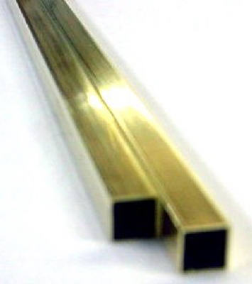 K&S 8151 Square Brass Tube, 1/8" OD x 12" Length