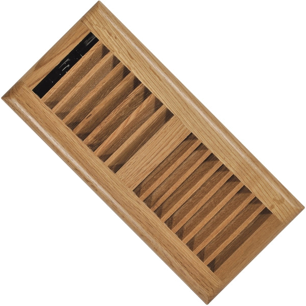 Imperial RG2195 Louvered Design Floor Register, Finished Light Oak, 4" x 12"