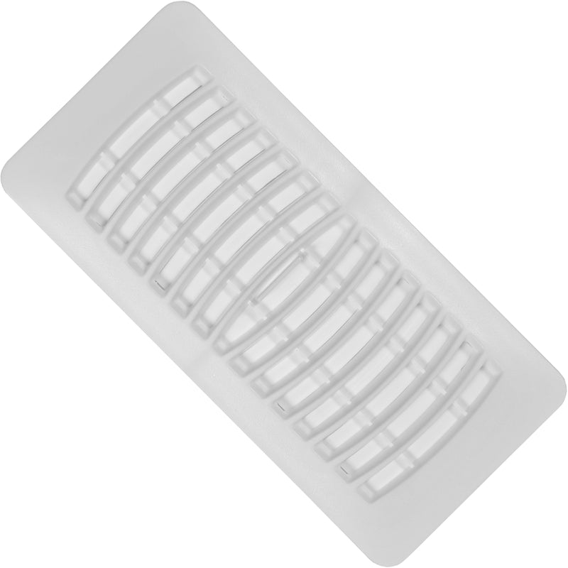Imperial RG1292 Louvered Design Plastic Floor Register, White, 4" x 10"