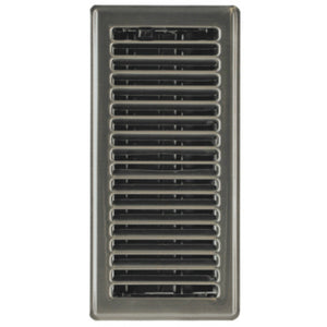Imperial RG3301 Contemporary Steel Floor Register, Satin Nickel, 4" x 12"