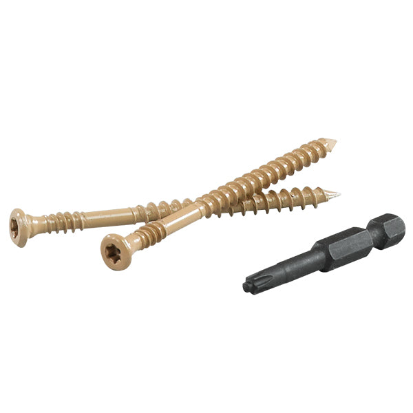FastenMaster® FMTRD212-350 Trio™ Ultimate Deck Screw, 2-1/2", Brown, 350-Pack