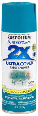 Rust-Oleum® Painter's® Touch 2x Ultra Cover Spray Paint, 12 Oz, Satin Lagoon