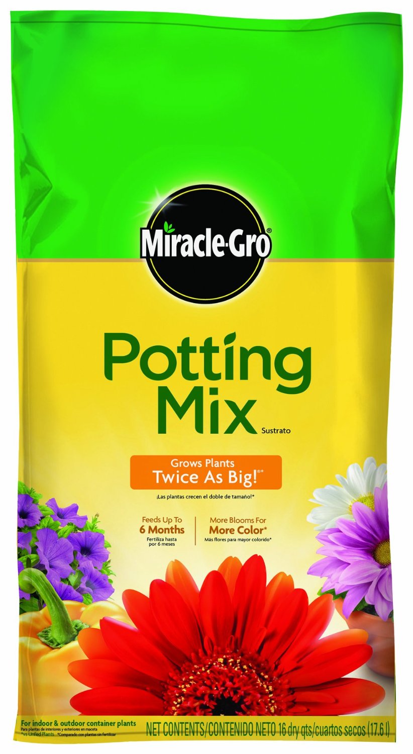 Miracle-Gro 75686300 Potting Mix, 16-Qt