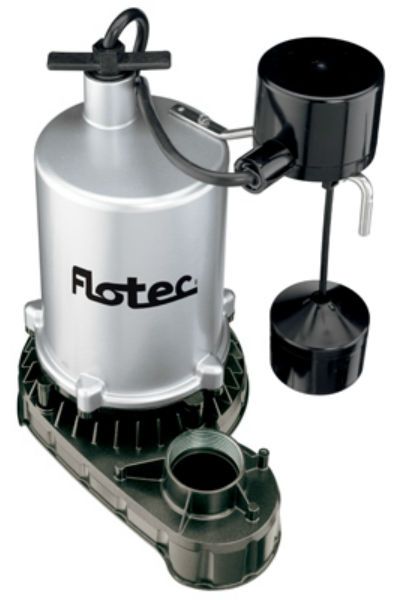 Flotec® FPZT7550 Zinc Submersible High Output Sump Pump, Vertical Switch, 1 HP