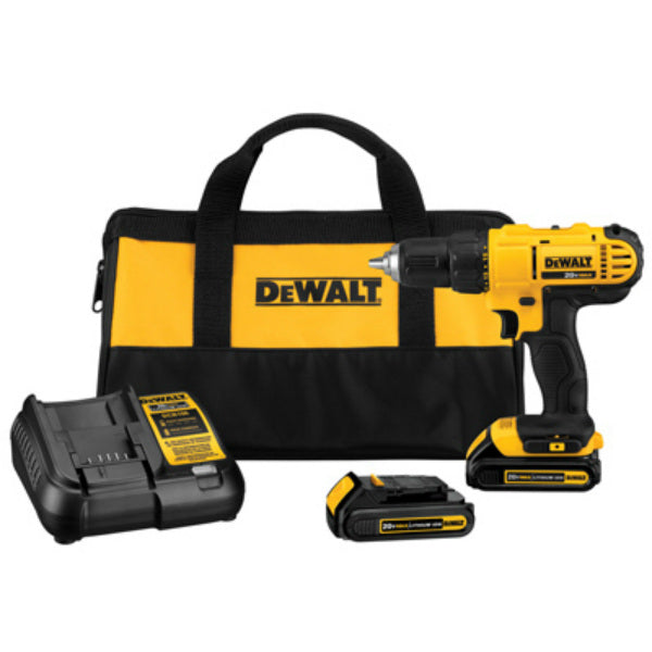 DeWalt DCD771C2 Lithium-Ion Compact Drill/Driver Kit, 20V Max