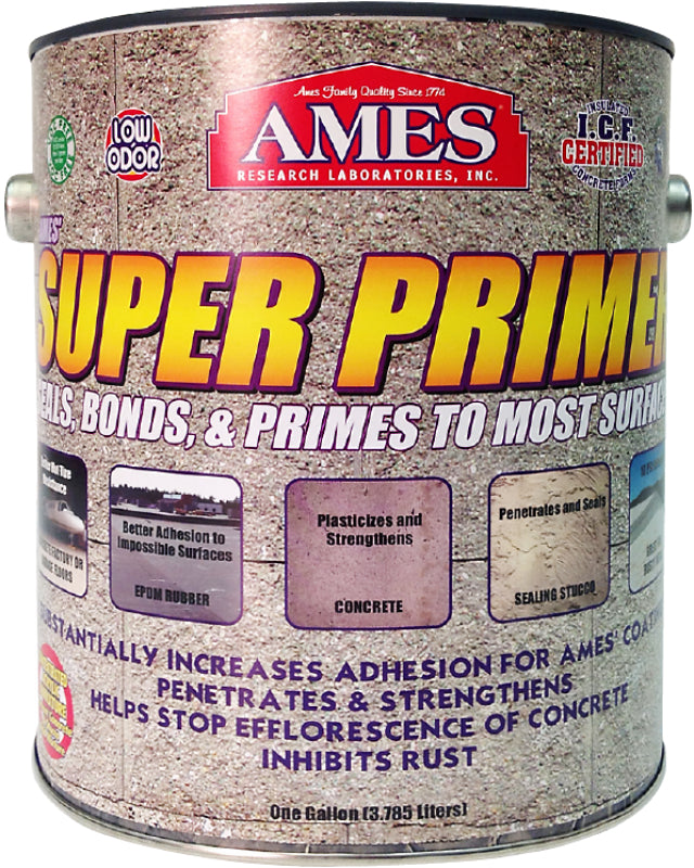 Ames® SP1 Super Primer Unique Pure Acrylic Elastomeric Plastic Sealant, 1 Gallon