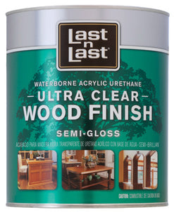 Last N Last 14004 Ultra Clear Waterborne Wood Finish,1 Qt, Semi-Gloss