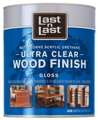Last N Last 13004 Ultra Clear Waterborne Wood Finish, 1 Qt, Gloss