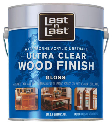 Last N Last 13001 Ultra Clear Waterborne Wood Finish, 1 Gallon, Gloss