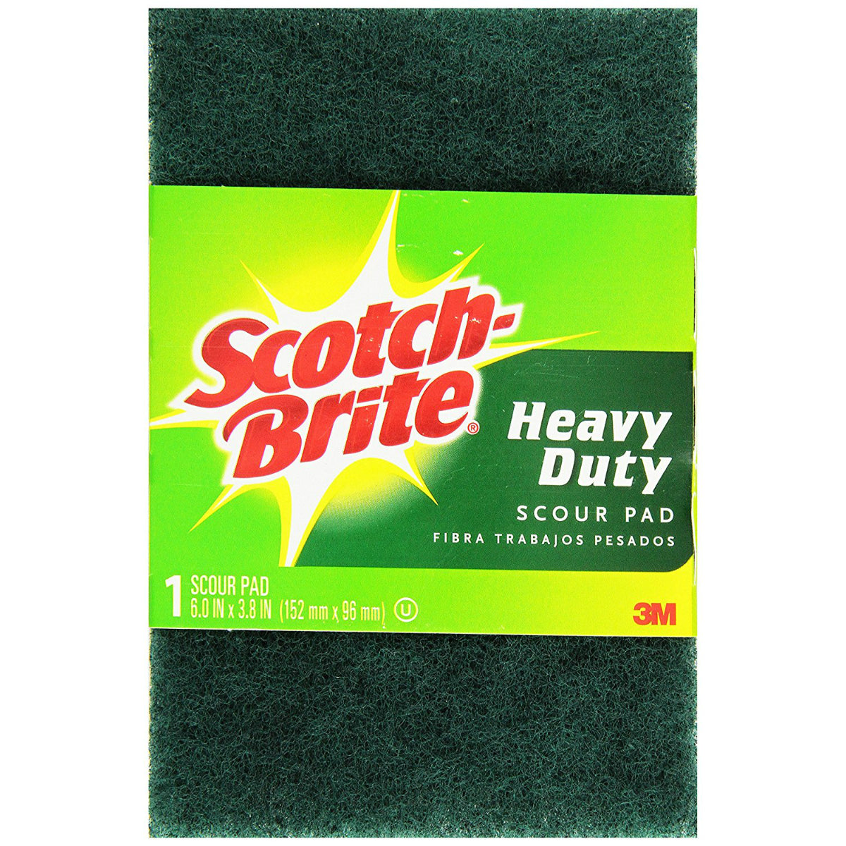 Scotch-Brite 228 Heavy Duty Scouring Pad, 6" x 3.8", 8-Pack