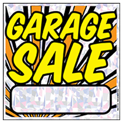 Hy-Ko 22202 Garage Sale Polyethylene Sign, 12" x 12"