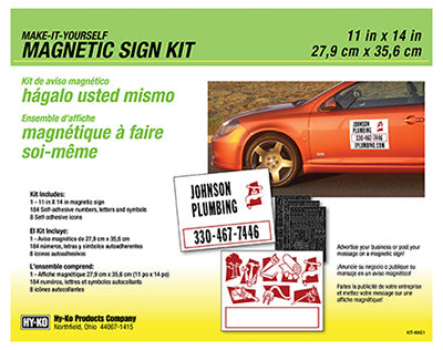 Hy-Ko KIT-MAG1 Make Your Own Magnetic Signs, 11" x 4", 2-Pack